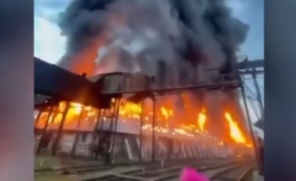 Karma už vogtus grūdus iš Ukrainos: Rusijoje didžiulis sandėlio su grįūdais gaisras [VIDEO]
